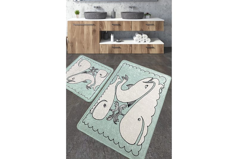 Kylpyhuonematto Niku 60x100 cm Suorakaide - Monivärinen - Kodintekstiilit & matot - Kylpyhuonetekstiilit - Kylpyhuoneen matto