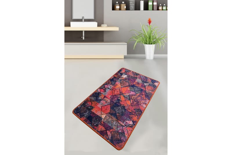 Kylpyhuonematto Nilam 70x120 cm Suorakaide - Monivärinen - Kodintekstiilit & matot - Kylpyhuonetekstiilit - Kylpyhuoneen matto