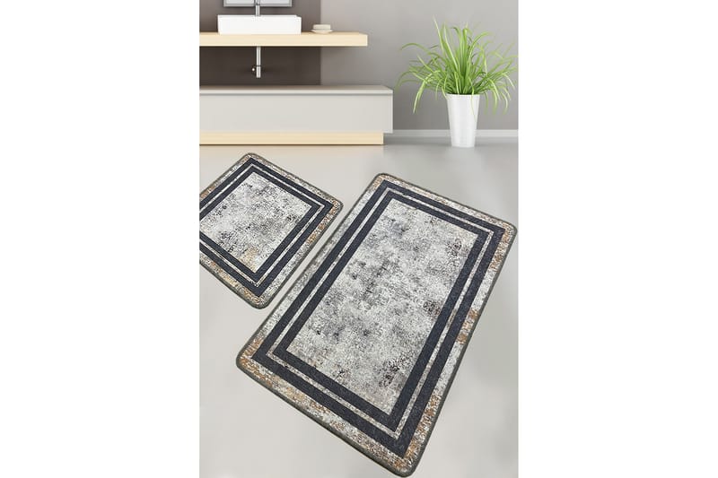 Kylpyhuonematto Nilu 60x100 cm Suorakaide - Monivärinen - Kodintekstiilit & matot - Kylpyhuonetekstiilit - Kylpyhuoneen matto