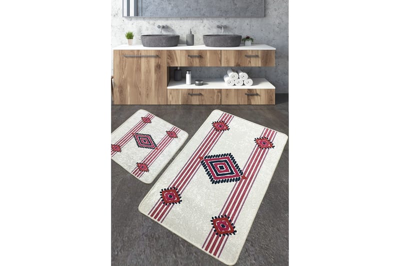 Kylpyhuonematto Nimahe 60x100 cm Suorakaide, Monivärinen