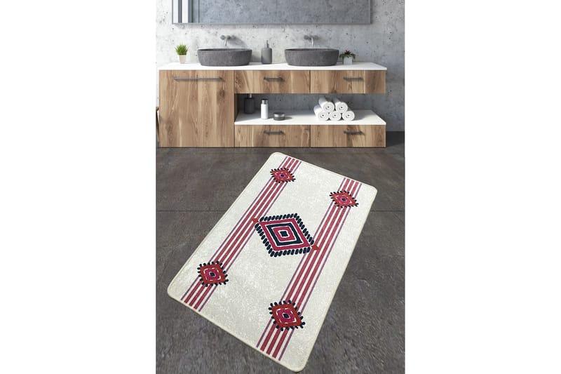 Kylpyhuonematto Nimahe 70x120 cm Suorakaide - Monivärinen - Kodintekstiilit & matot - Kylpyhuonetekstiilit - Kylpyhuoneen matto