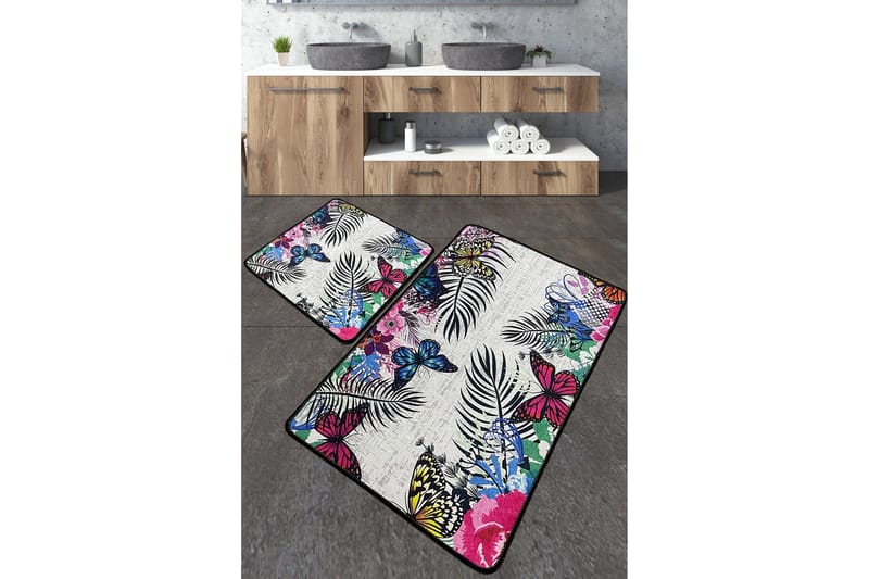 Kylpyhuonematto Nimmy 60x100 cm Suorakaide, Monivärinen