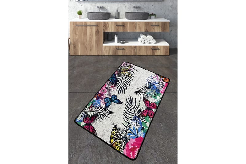Kylpyhuonematto Nimmy 70x120 cm Suorakaide - Monivärinen - Kodintekstiilit & matot - Kylpyhuonetekstiilit - Kylpyhuoneen matto