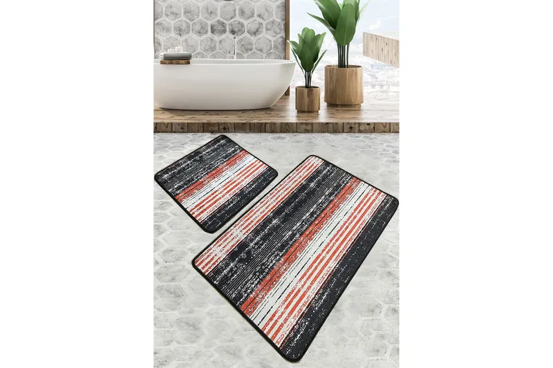 Kylpyhuonematto Ninama 60x100 cm Suorakaide, Monivärinen