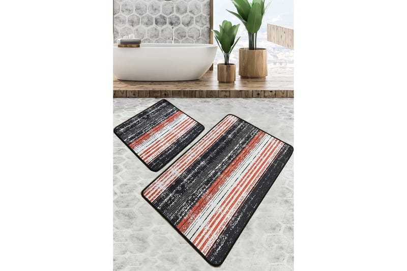 Kylpyhuonematto Ninama 60x100 cm Suorakaide, Monivärinen