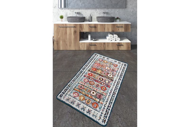 Kylpyhuonematto Nini 70x120 cm Suorakaide - Monivärinen - Kodintekstiilit & matot - Kylpyhuonetekstiilit - Kylpyhuoneen matto