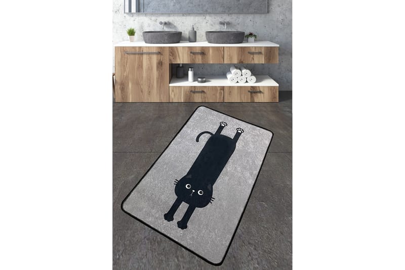 Kylpyhuonematto Nintai 70x120 cm Suorakaide, Harmaa