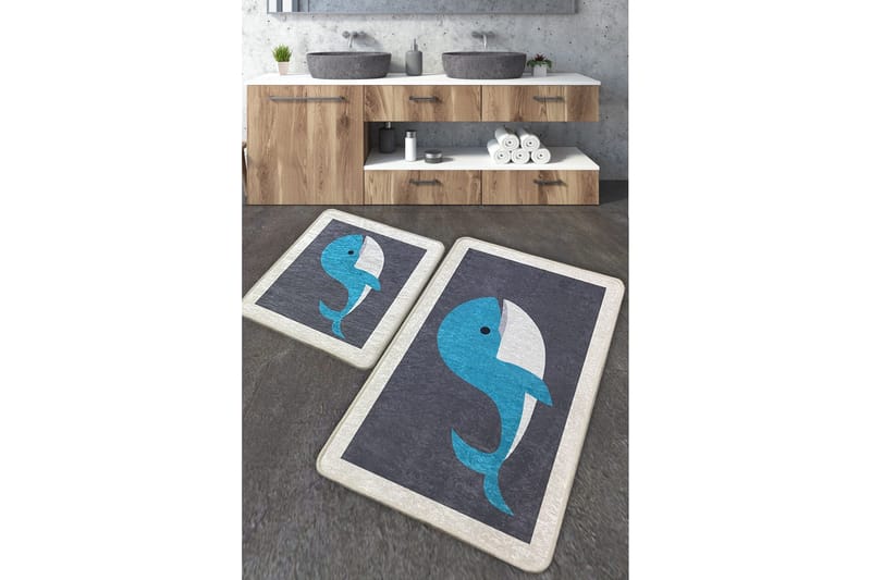 Kylpyhuonematto Nusrant 60x100 cm Suorakaide, Monivärinen