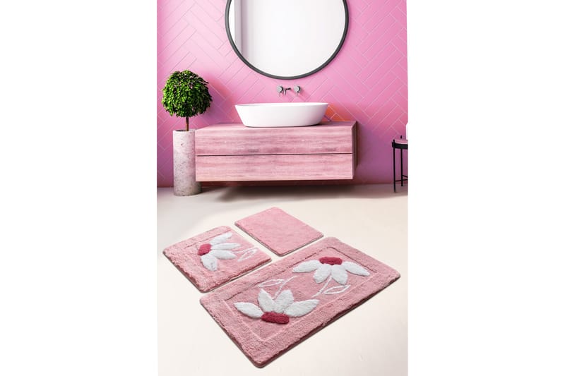 Kylpyhuonematto Siniinia 60x100 cm Suorakaide, Monivärinen