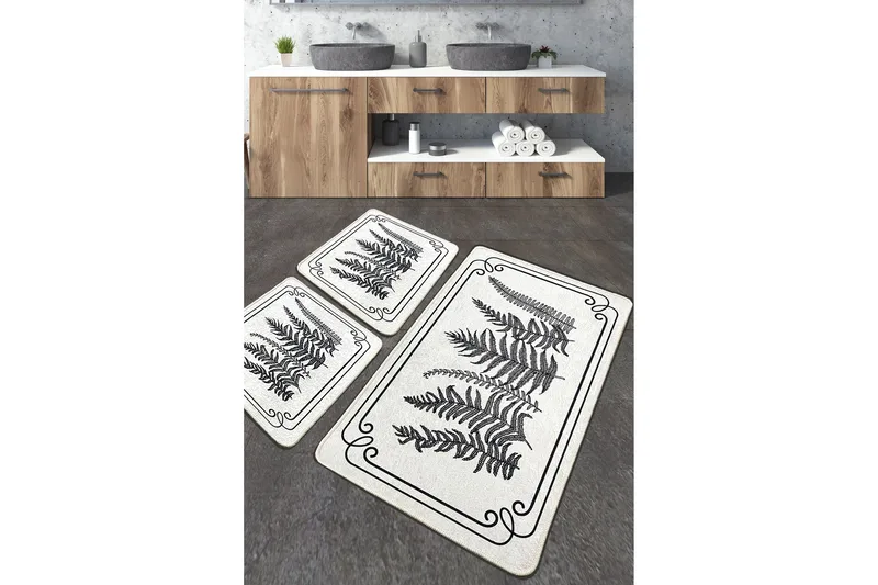 Kylpyhuonematto Urayasu 60x100 cm Suorakaide, Monivärinen