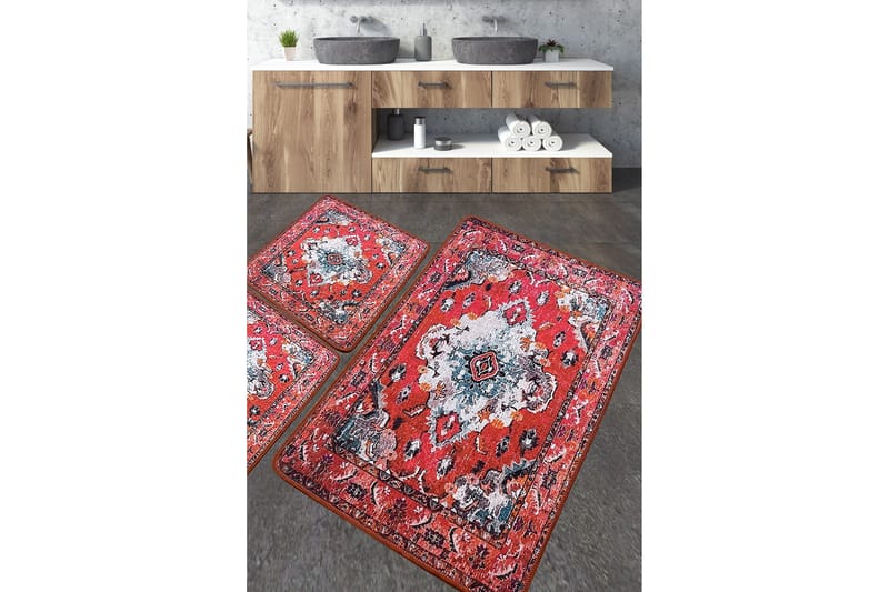 Kylpyhuonematto Vergale 60x100 cm Suorakaide, Sininen