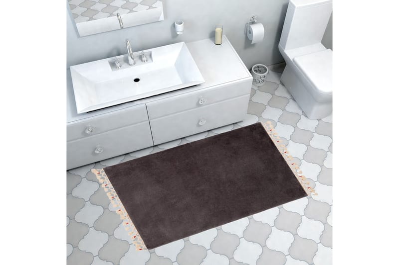 Kylpyhuonematto Pandit 50x75 cm Suorakaide, Antrasiitti