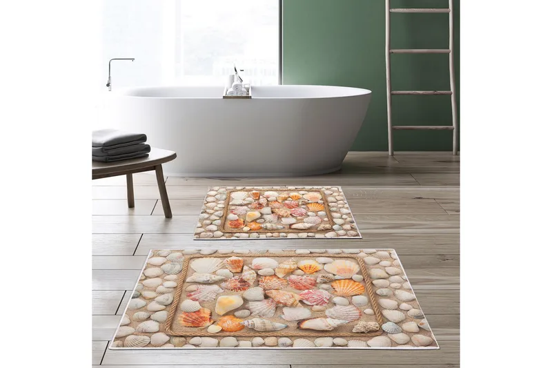 Kylpyhuonematto Pale 60x150 cm Suorakaide, Monivärinen