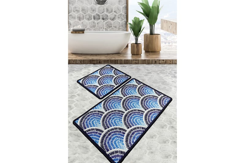 Kylpyhuonematto Parmeshwar 60x100 cm Suorakaide, Monivärinen