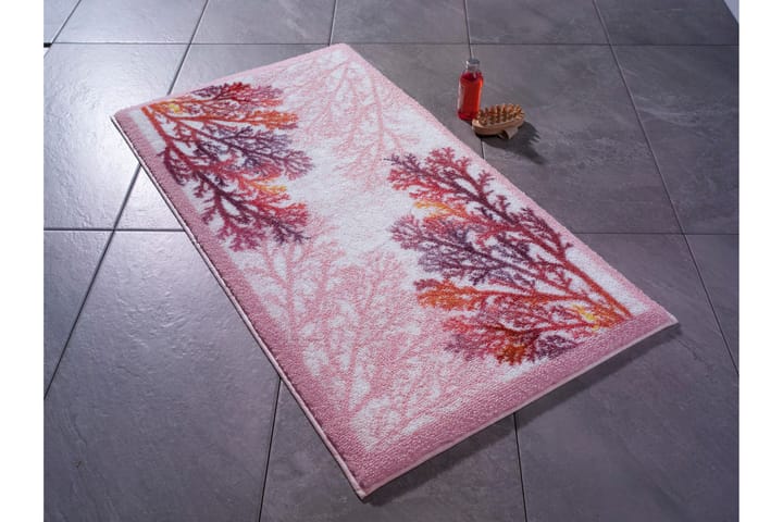 Kylpyhuonematto Penmon - Vaaleanpun/valk/oranssi/violet - Kylpyhuoneen matto