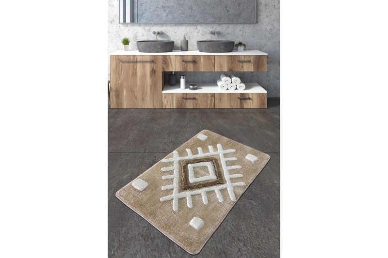 Kylpyhuonematto Pareeti 60x100 cm Suorakaide - Kiviharmaa - Kodintekstiilit & matot - Kylpyhuonetekstiilit - Kylpyhuoneen matto