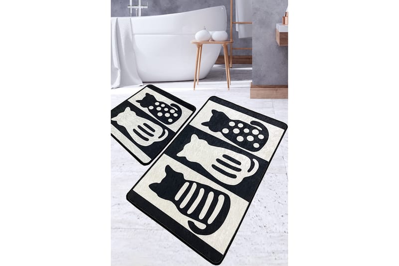 Kylpyhuonematto Panjawani 60x100 cm Suorakaide - Monivärinen - Kodintekstiilit & matot - Kylpyhuonetekstiilit - Kylpyhuoneen matto