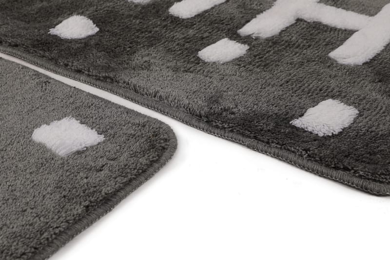 Kylpyhuonematto Pargati 60x100 cm Pyöreä - Harmaa - Kodintekstiilit & matot - Kylpyhuonetekstiilit - Kylpyhuoneen matto