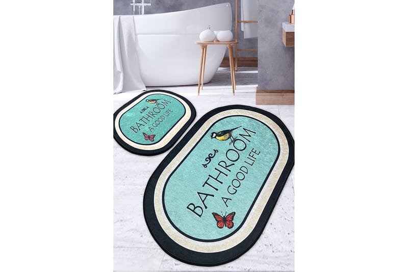 Kylpyhuonematto Pani 60x100 cm Suorakaide - Monivärinen - Kodintekstiilit & matot - Kylpyhuonetekstiilit - Kylpyhuoneen matto