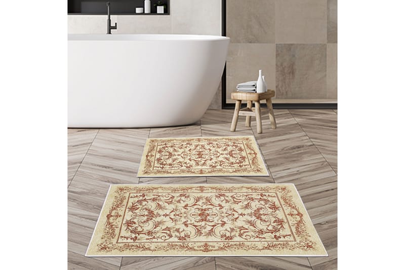 Kylpyhuonematto Pammi 60x150 cm Suorakaide - Monivärinen - Kodintekstiilit & matot - Kylpyhuonetekstiilit - Kylpyhuoneen matto