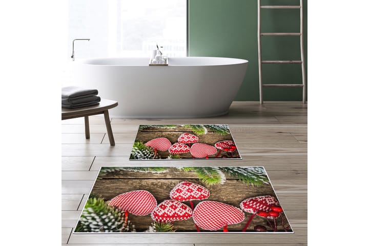 Kylpyhuonematto Paliwal 60x150 cm Suorakaide - Monivärinen - Kylpyhuoneen matto