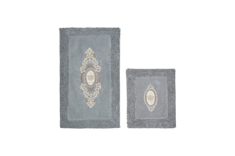 Kylpyhuonematto Parmita 60x100 cm Suorakaide - Harmaa - Kodintekstiilit & matot - Kylpyhuonetekstiilit - Kylpyhuoneen matto