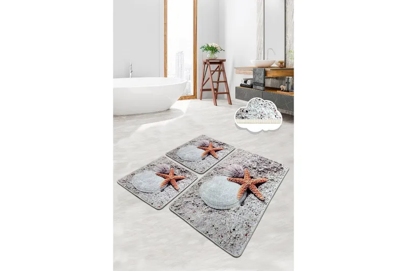 Kylpyhuonematto Parikh 60x100 cm Pyöreä, Monivärinen