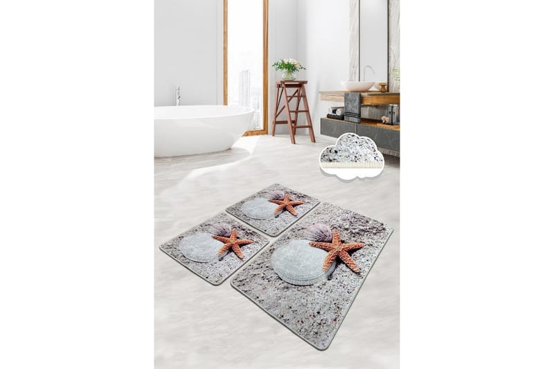 Kylpyhuonematto Parikh 60x100 cm Pyöreä, Monivärinen