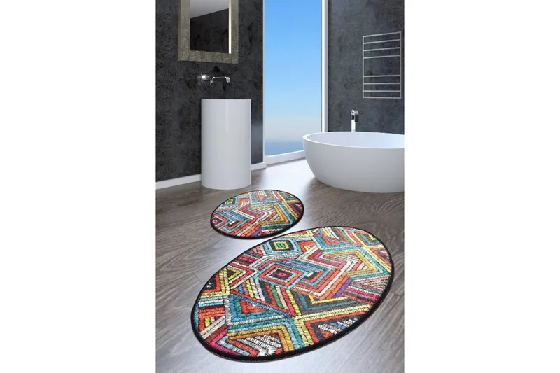 Kylpyhuonematto Pardep 60x100 cm Suorakaide, Monivärinen