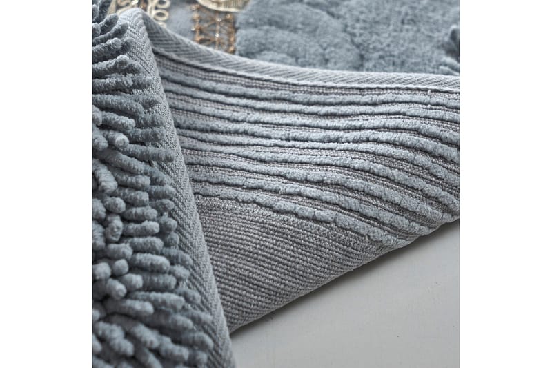 Kylpyhuonematto Parmita 60x100 cm Suorakaide - Harmaa - Kodintekstiilit & matot - Kylpyhuonetekstiilit - Kylpyhuoneen matto