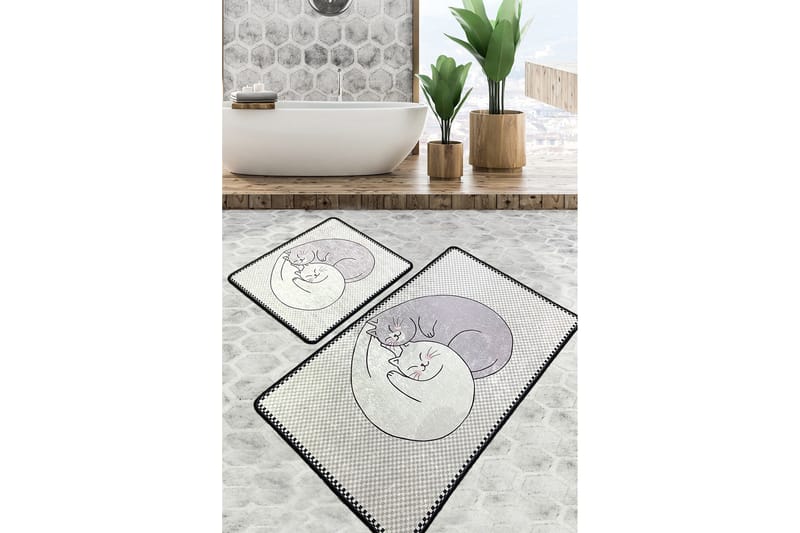 Kylpyhuonematto Parmeshwari 60x100 cm Suorakaide, Monivärinen