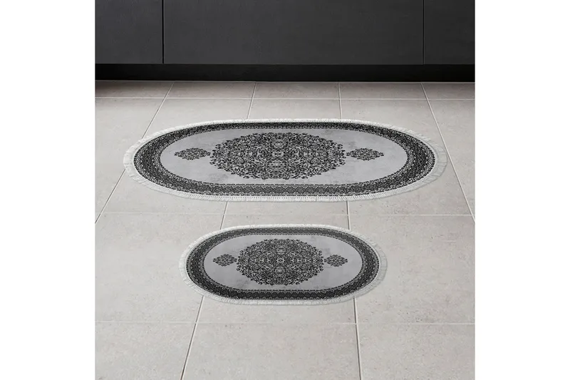 Kylpyhuonematto Panchma 60x150 cm Suorakaide, Harmaa