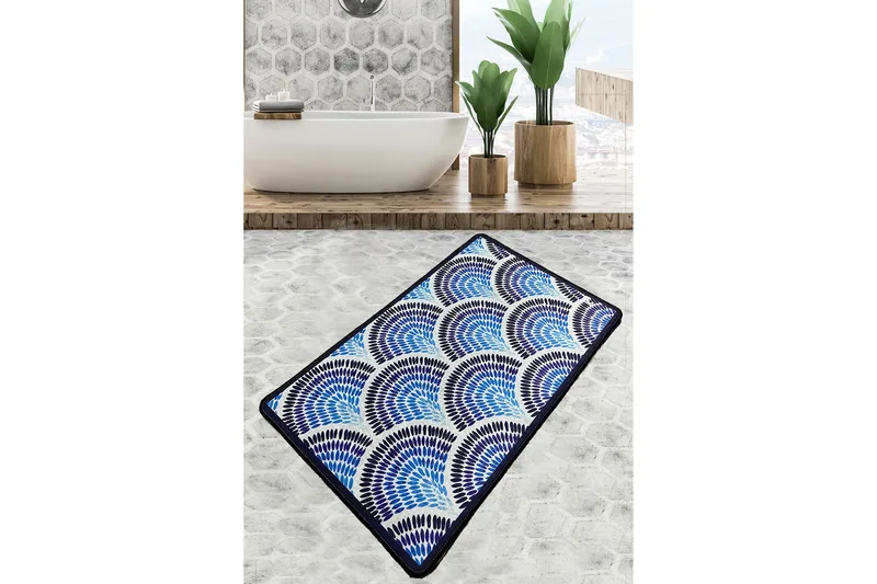 Kylpyhuonematto Parmeshwar 70x120 cm Suorakaide, Monivärinen