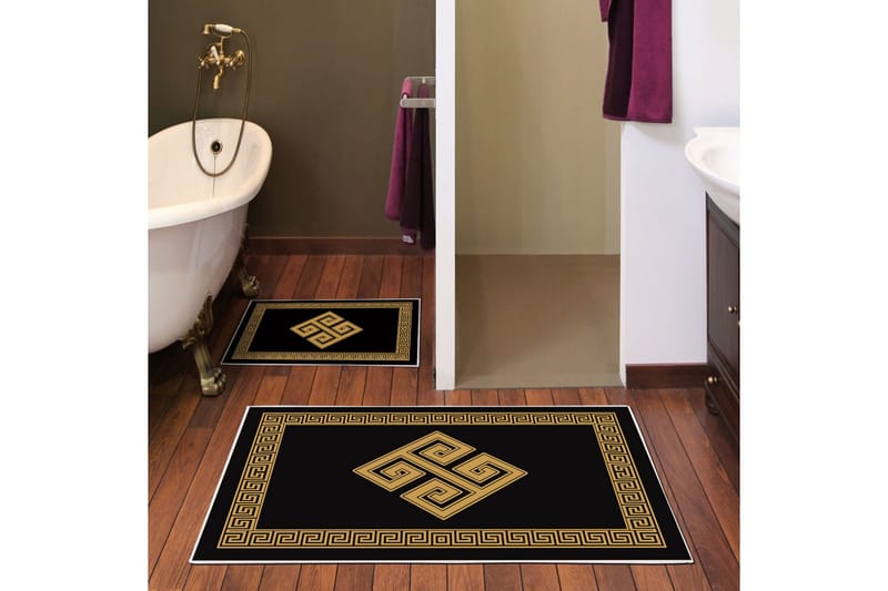 Kylpyhuonematto Pancham 60x150 cm Suorakaide - Monivärinen - Kodintekstiilit & matot - Kylpyhuonetekstiilit - Kylpyhuoneen matto