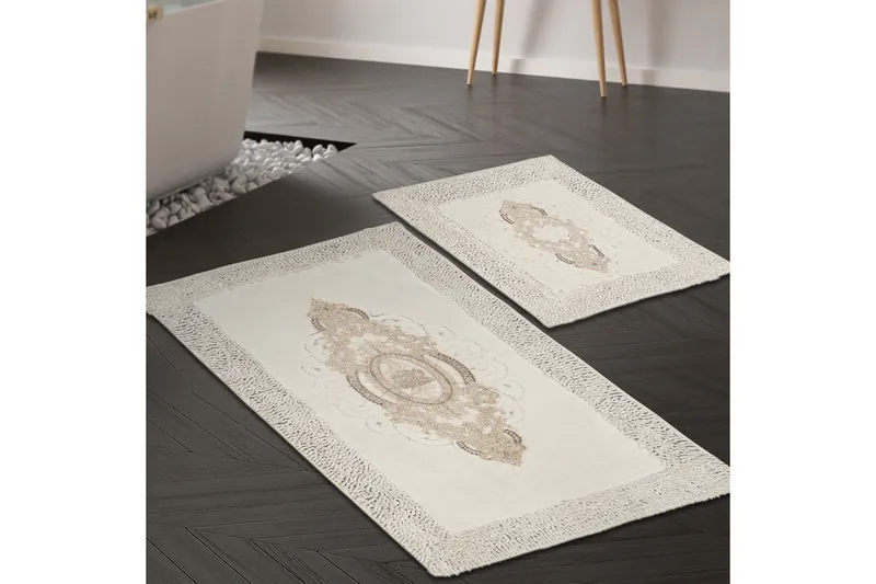 Kylpyhuonematto Parmeswari 60x100 cm Suorakaide - Kerma - Kodintekstiilit & matot - Kylpyhuonetekstiilit - Kylpyhuoneen matto