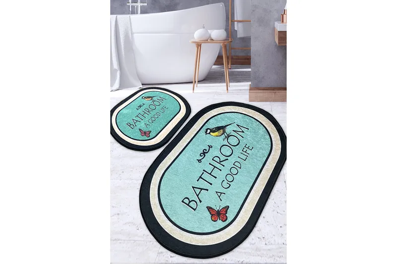 Kylpyhuonematto Pani 60x100 cm Suorakaide, Monivärinen