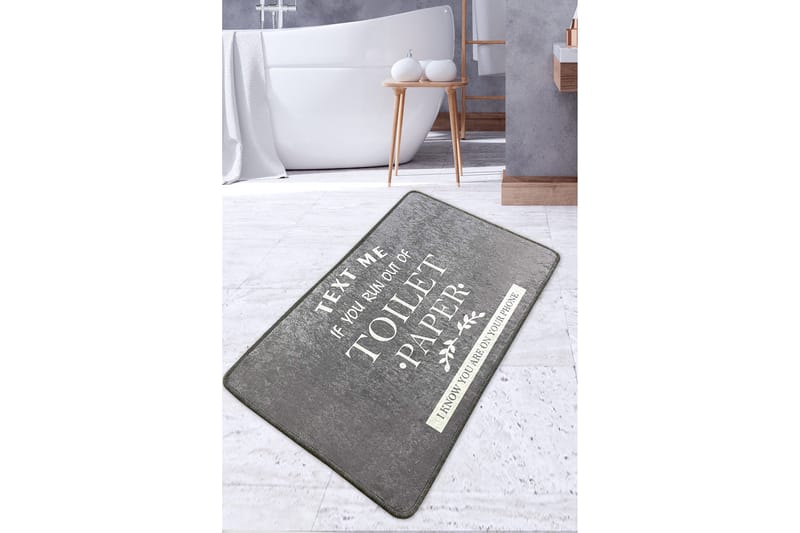 Kylpyhuonematto Pankaj 70x120 cm Suorakaide, Harmaa