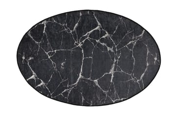 Kylpyhuonematto Pari 80x120 cm Pyöreä - Musta - Kodintekstiilit & matot - Kylpyhuonetekstiilit - Kylpyhuoneen matto