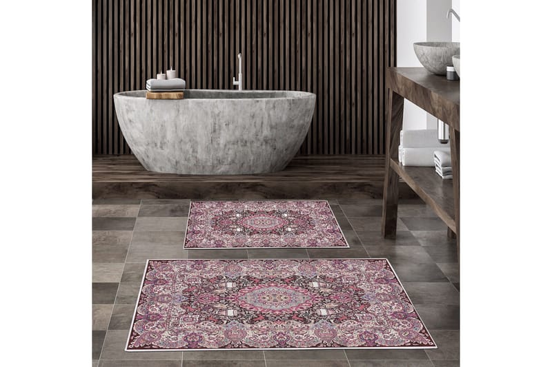 Kylpyhuonematto Palvi 60x150 cm Suorakaide, Monivärinen