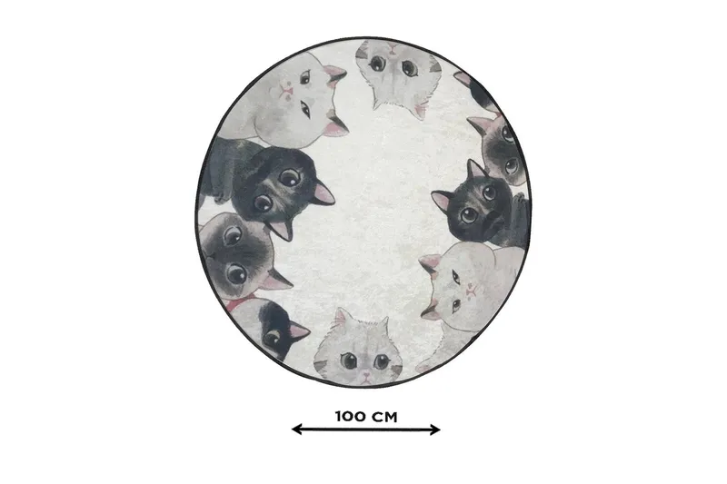 Kylpymatto Chilai Home 100 Pyöreä - Monivärinen - Kodintekstiilit & matot - Kylpyhuonetekstiilit - Kylpyhuoneen matto