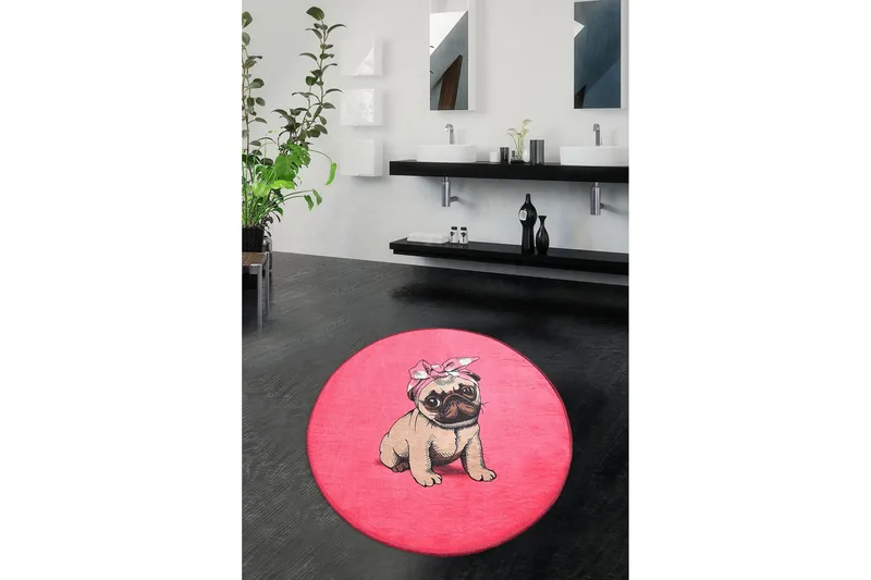 Kylpymatto Chilai Home 100 Pyöreä - Monivärinen - Kodintekstiilit & matot - Kylpyhuonetekstiilit - Kylpyhuoneen matto