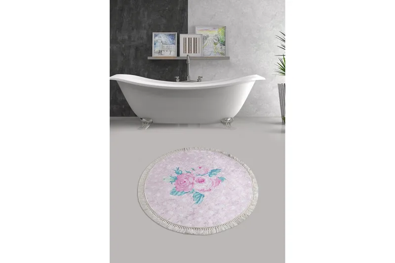 Kylpymatto Chilai Home 100 Pyöreä - Monivärinen - Kodintekstiilit & matot - Kylpyhuonetekstiilit - Kylpyhuoneen matto