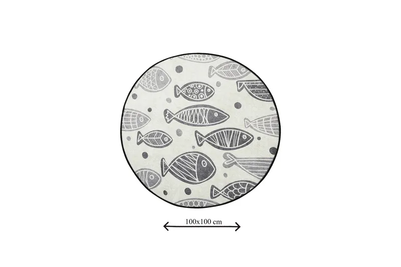 Kylpymatto Chilai Home 100 Pyöreä - Monivärinen - Kodintekstiilit & matot - Kylpyhuonetekstiilit - Kylpyhuoneen matto
