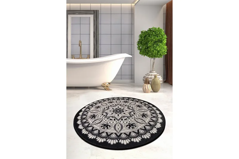 Kylpymatto Chilai Home 100 Pyöreä - Monivärinen - Kodintekstiilit & matot - Kylpyhuonetekstiilit - Kylpyhuoneen matto