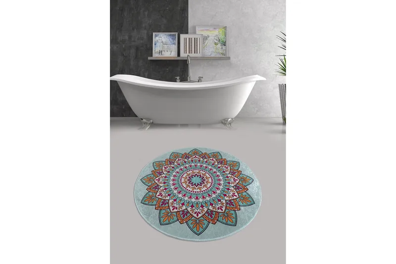 Kylpymatto Chilai Home 100 Pyöreä - Monivärinen - Kodintekstiilit & matot - Kylpyhuonetekstiilit - Kylpyhuoneen matto
