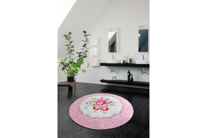 Kylpymatto Chilai Home 100 Pyöreä - Monivärinen - Kodintekstiilit & matot - Kylpyhuonetekstiilit - Kylpyhuoneen matto