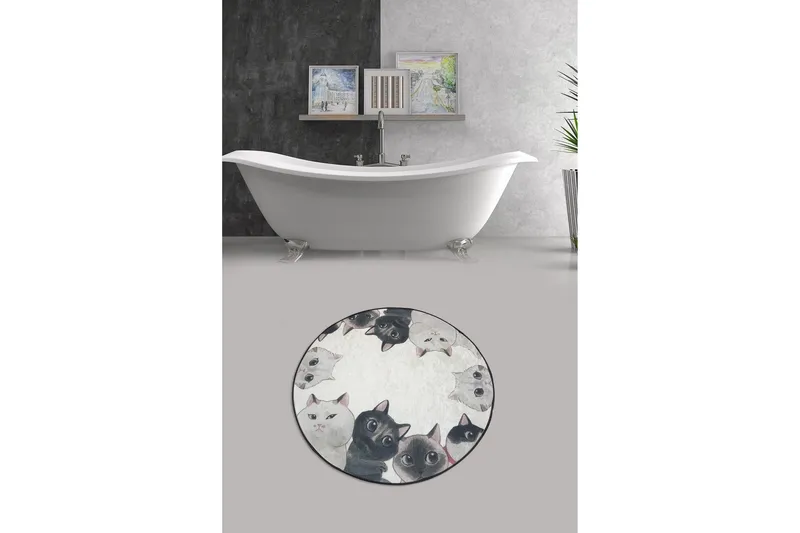 Kylpymatto Chilai Home 100 Pyöreä - Monivärinen - Kodintekstiilit & matot - Kylpyhuonetekstiilit - Kylpyhuoneen matto