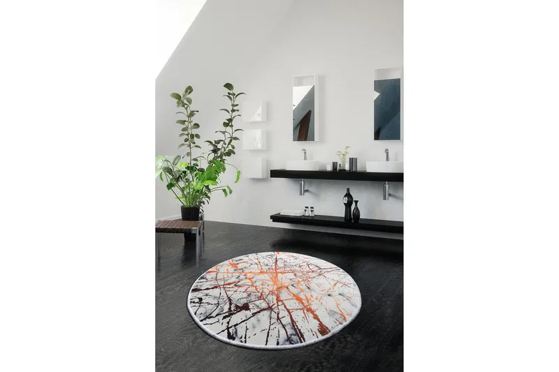 Kylpymatto Chilai Home 100 Pyöreä - Monivärinen - Kodintekstiilit & matot - Kylpyhuonetekstiilit - Kylpyhuoneen matto