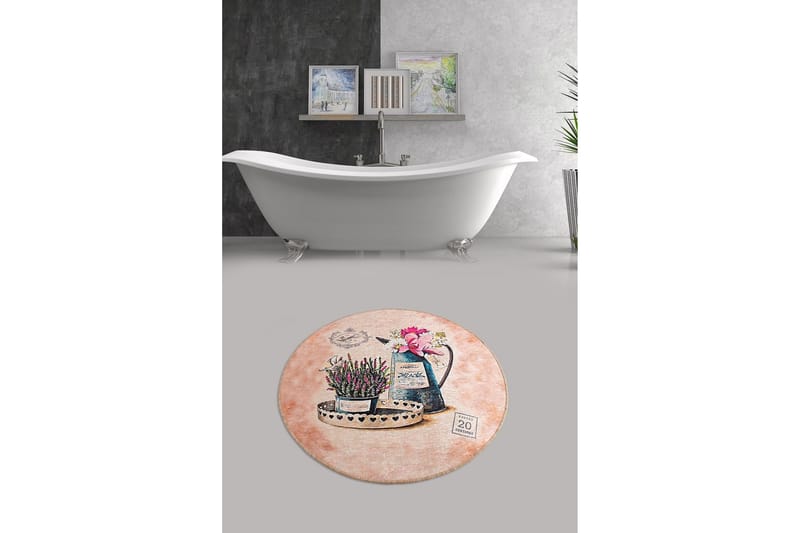 Kylpymatto Chilai Home 100 Pyöreä - Monivärinen - Kodintekstiilit & matot - Kylpyhuonetekstiilit - Kylpyhuoneen matto