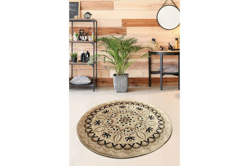 Kylpymatto Chilai Home 100 Pyöreä - Monivärinen - Kodintekstiilit & matot - Kylpyhuonetekstiilit - Kylpyhuoneen matto